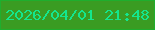 文字の大きさ：3、枠の色：1fae2d、背景の色：3a9c22、文字の色：14e68d 無料ブログパーツのブログ時計