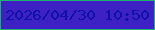 文字の大きさ：2、枠の色：1fb16e、背景の色：3d21c4、文字の色：0d11a7 無料ブログパーツのブログ時計