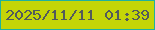 文字の大きさ：1、枠の色：1fb19e、背景の色：c4d507、文字の色：525a5c 無料ブログパーツのブログ時計