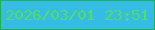文字の大きさ：2、枠の色：1fb255、背景の色：35bbe4、文字の色：4ce161 無料ブログパーツのブログ時計