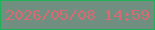 文字の大きさ：1、枠の色：1fb257、背景の色：718f81、文字の色：d86a71 無料ブログパーツのブログ時計