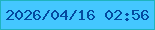 文字の大きさ：1、枠の色：1fb3be、背景の色：44c7ff、文字の色：044aa0 無料ブログパーツのブログ時計