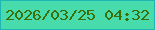 文字の大きさ：4、枠の色：1fb5b5、背景の色：48dbac、文字の色：3a7007 無料ブログパーツのブログ時計