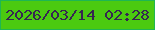 文字の大きさ：3、枠の色：1fb653、背景の色：4bca10、文字の色：362651 無料ブログパーツのブログ時計