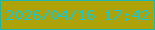 文字の大きさ：4、枠の色：1fb7aa、背景の色：ada306、文字の色：20c4c6 無料ブログパーツのブログ時計