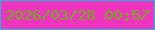 文字の大きさ：5、枠の色：1fb8e1、背景の色：ef35bf、文字の色：6fb112 無料ブログパーツのブログ時計