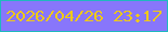 文字の大きさ：1、枠の色：1fb9be、背景の色：8876fb、文字の色：efc917 無料ブログパーツのブログ時計
