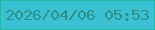文字の大きさ：2、枠の色：1fbaa1、背景の色：3ac1d4、文字の色：2d9088 無料ブログパーツのブログ時計