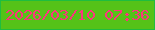 文字の大きさ：2、枠の色：1fbd3f、背景の色：55c218、文字の色：fb347d 無料ブログパーツのブログ時計