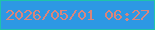 文字の大きさ：2、枠の色：1fc3ab、背景の色：2d98e4、文字の色：da857c 無料ブログパーツのブログ時計