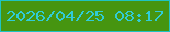 文字の大きさ：3、枠の色：1fc3c2、背景の色：469510、文字の色：30ccd6 無料ブログパーツのブログ時計