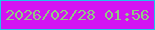 文字の大きさ：1、枠の色：1fc3eb、背景の色：d213f2、文字の色：92ca83 無料ブログパーツのブログ時計