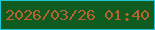 文字の大きさ：1、枠の色：1fc7d9、背景の色：105b1f、文字の色：b86230 無料ブログパーツのブログ時計