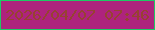 文字の大きさ：4、枠の色：1fc864、背景の色：ae237d、文字の色：974232 無料ブログパーツのブログ時計