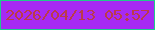 文字の大きさ：1、枠の色：1fcb8c、背景の色：a62af3、文字の色：bb3b4a 無料ブログパーツのブログ時計