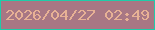 文字の大きさ：1、枠の色：1fcca9、背景の色：a87784、文字の色：e7b195 無料ブログパーツのブログ時計