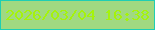 文字の大きさ：1、枠の色：1fceb3、背景の色：a0d981、文字の色：a5f30c 無料ブログパーツのブログ時計
