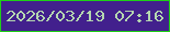 文字の大きさ：4、枠の色：1fcf17、背景の色：42208d、文字の色：b5d7b0 無料ブログパーツのブログ時計