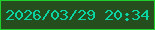 文字の大きさ：3、枠の色：1fcf2c、背景の色：254d1e、文字の色：09d4a2 無料ブログパーツのブログ時計