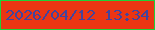 文字の大きさ：3、枠の色：1fd038、背景の色：eb3513、文字の色：42449e 無料ブログパーツのブログ時計