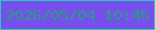 文字の大きさ：5、枠の色：1fd1b4、背景の色：774fed、文字の色：249f81 無料ブログパーツのブログ時計
