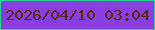 文字の大きさ：4、枠の色：1fd691、背景の色：8a3de0、文字の色：522b08 無料ブログパーツのブログ時計