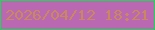 文字の大きさ：4、枠の色：1fd757、背景の色：ba68b2、文字の色：c9885d 無料ブログパーツのブログ時計