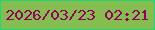 文字の大きさ：2、枠の色：1fd874、背景の色：85bd50、文字の色：91015d 無料ブログパーツのブログ時計