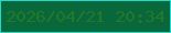 文字の大きさ：2、枠の色：1fd9cd、背景の色：09673c、文字の色：23782a 無料ブログパーツのブログ時計