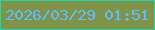 文字の大きさ：5、枠の色：1fdaa8、背景の色：7f9349、文字の色：5ebcfd 無料ブログパーツのブログ時計
