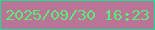 文字の大きさ：1、枠の色：1fdb92、背景の色：b87598、文字の色：5ceb74 無料ブログパーツのブログ時計