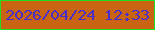 文字の大きさ：5、枠の色：1fdd21、背景の色：c96413、文字の色：4a2ec9 無料ブログパーツのブログ時計