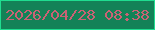 文字の大きさ：1、枠の色：1fdd90、背景の色：138257、文字の色：c96275 無料ブログパーツのブログ時計