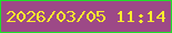 文字の大きさ：3、枠の色：1fe02a、背景の色：9d4987、文字の色：f9ed2d 無料ブログパーツのブログ時計