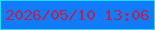 文字の大きさ：3、枠の色：1fe0ef、背景の色：127afd、文字の色：b42452 無料ブログパーツのブログ時計