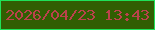 文字の大きさ：5、枠の色：1fe158、背景の色：315e02、文字の色：bb424d 無料ブログパーツのブログ時計
