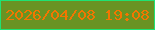 文字の大きさ：1、枠の色：1fe273、背景の色：699323、文字の色：f27600 無料ブログパーツのブログ時計