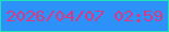 文字の大きさ：5、枠の色：1fe2b5、背景の色：2c91f9、文字の色：dc3882 無料ブログパーツのブログ時計