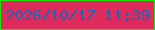 文字の大きさ：3、枠の色：1fe40f、背景の色：de2b5e、文字の色：2164b7 無料ブログパーツのブログ時計
