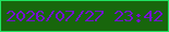 文字の大きさ：5、枠の色：1fe461、背景の色：18660c、文字の色：7610d2 無料ブログパーツのブログ時計
