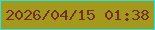 文字の大きさ：4、枠の色：1fe6eb、背景の色：a4991d、文字の色：743023 無料ブログパーツのブログ時計