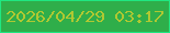 文字の大きさ：3、枠の色：1fe781、背景の色：2fae4a、文字の色：afc832 無料ブログパーツのブログ時計