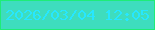 文字の大きさ：3、枠の色：1fec78、背景の色：3eddbe、文字の色：27e7ff 無料ブログパーツのブログ時計