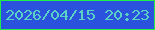 文字の大きさ：2、枠の色：1fee48、背景の色：2b52dc、文字の色：5ad2c6 無料ブログパーツのブログ時計