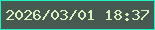 文字の大きさ：4、枠の色：1ff1c3、背景の色：475951、文字の色：d9f2c0 無料ブログパーツのブログ時計