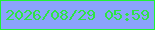 文字の大きさ：1、枠の色：1ff333、背景の色：8ba3fc、文字の色：2ee544 無料ブログパーツのブログ時計