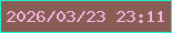 文字の大きさ：1、枠の色：1ff4cc、背景の色：875d56、文字の色：f8b1de 無料ブログパーツのブログ時計