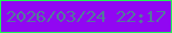 文字の大きさ：5、枠の色：1ff554、背景の色：9107f2、文字の色：53799b 無料ブログパーツのブログ時計
