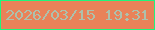 文字の大きさ：1、枠の色：1ff57c、背景の色：e98259、文字の色：adc1ac 無料ブログパーツのブログ時計