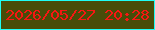 文字の大きさ：1、枠の色：1ffcf6、背景の色：484c09、文字の色：f61712 無料ブログパーツのブログ時計